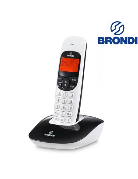 CORDLESS ECO DECT CON VIVAVOCE E SVEGLIA COLORE BIANCO E NERO NICE BRONDI