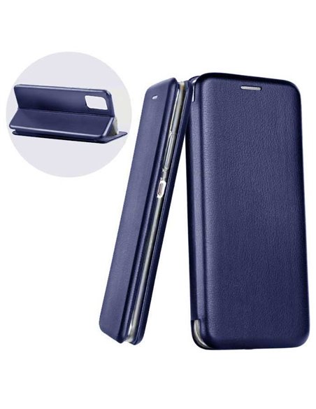 CUSTODIA per SAMSUNG GALAXY A13 4G (A135/A137) - FLIP ORIZZONTALE CON CHIUSURA MAGNETICA E INTERNO IN TPU BLU - ATTENZIONE..