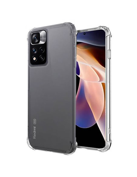 CUSTODIA per XIAOMI REDMI NOTE 11 PRO PLUS (5G) - IN TPU SILICONE TRASPARENTE E BORDI RINFORZATI ANTI SHOCK - ATTENZIONE..