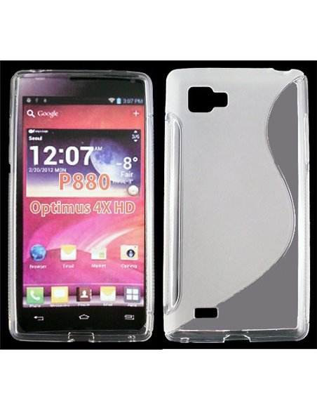 CUSTODIA GEL TPU SILICONE DOUBLE per LG P880 Optimus 4x HD COLORE BIANCO