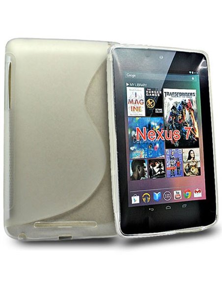 CUSTODIA GEL TPU SILICONE DOUBLE per ASUS GOOGLE NEXUS 7 TABLET 7' COLORE BIANCO