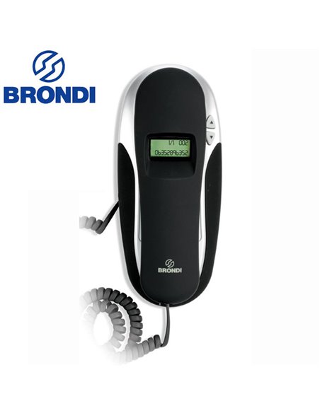 TELEFONO FISSO (GONDOLA) BRONDI KENOBY CID con DISPLAY A VISTA COLORE GRIGIO E BIANCO