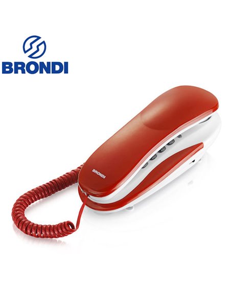 TELEFONO FISSO (GONDOLA) BRONDI KENOBY COLORE ROSSO E BIANCO