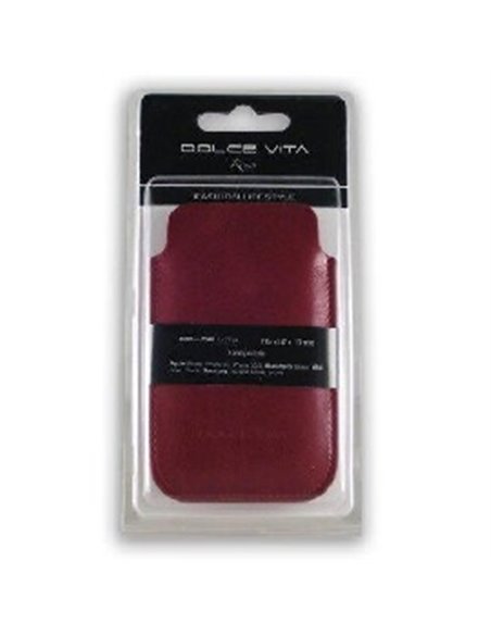 CUSTODIA IN PELLE A SACCHETTO IPHONE 3G, 4, 4s COLORE BORDEAUX DV.01.215 DOLCE VITA