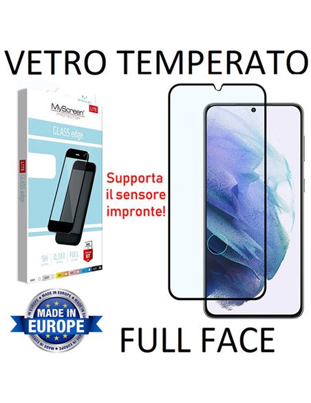 PELLICOLA per SAMSUNG GALAXY S21 PLUS 5G (SM-G996B) - VETRO TEMPERATO FULL FACE 9H 0,33mm CORNICE NERA - ATTENZIONE..