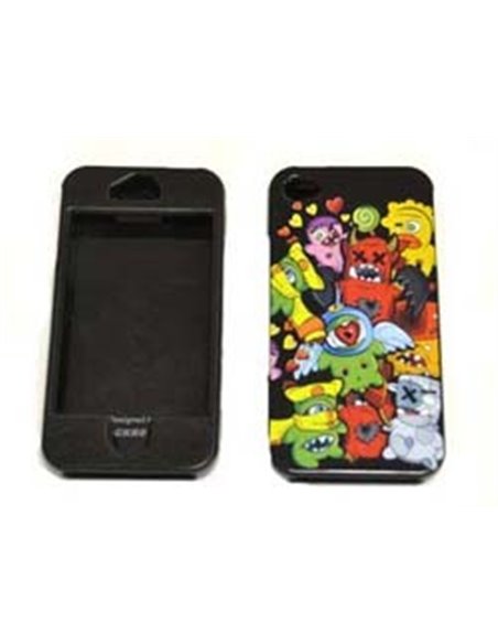 CUSTODIA per APPLE IPHONE 4, IPHONE 4S - RIGIDA FRONTE + RETRO FANTASIA CARTOONS