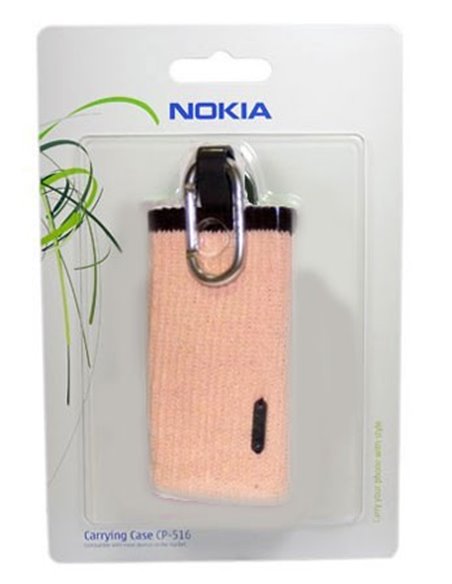 CUSTODIA CALZINO ORIGINALE CP-516 CON MOSCHETTONE per NOKIA N97, N95, X6 COLORE ROSA BLISTER SEGUE COMPATIBILITA'..