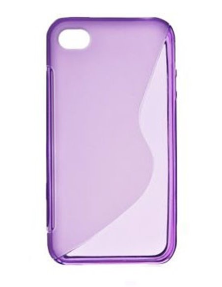 CUSTODIA GEL TPU SILICONE DOUBLE per APPLE IPHONE SE, IPHONE 5S, IPHONE 5 COLORE VIOLA