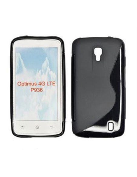 CUSTODIA GEL TPU SILICONE DOUBLE per LG P936 Optimus True HD LTE COLORE NERO