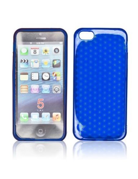 CUSTODIA GEL TPU SILICONE SEMI-RIGIDA per APPLE IPHONE 5, 5S COLORE BLU