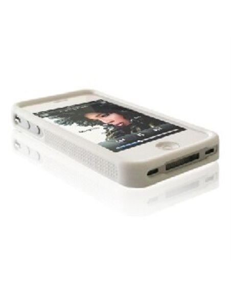 CUSTODIA GEL TPU SILICONE BUMPER per APPLE IPHONE 4, 4s COLORE BIANCO