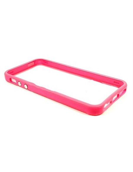 CUSTODIA GEL TPU SILICONE BUMPER per APPLE IPHONE 5, 5S COLORE ROSA