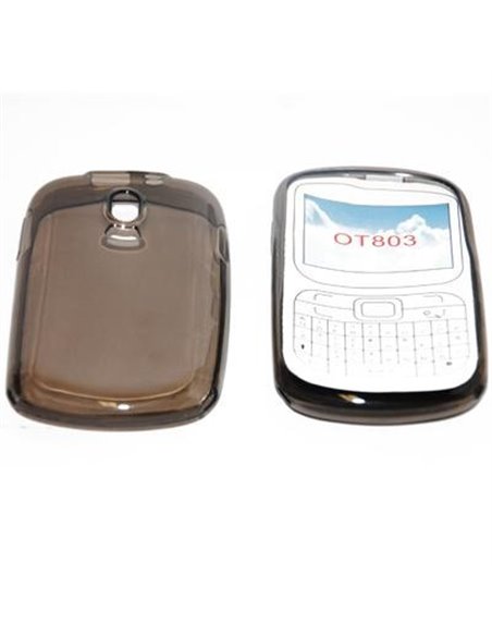CUSTODIA GEL TPU SILICONE SEMI-RIGIDA per ALCATEL ONE TOUCH 803, OT803 COLORE NERO