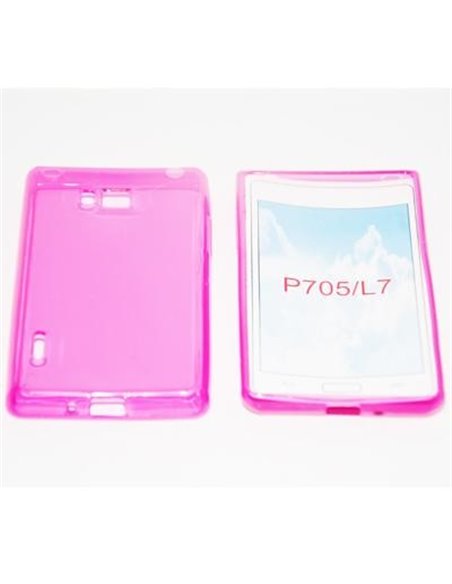 CUSTODIA GEL TPU SILICONE per LG P700 Optimus L7, P705 COLORE ROSA