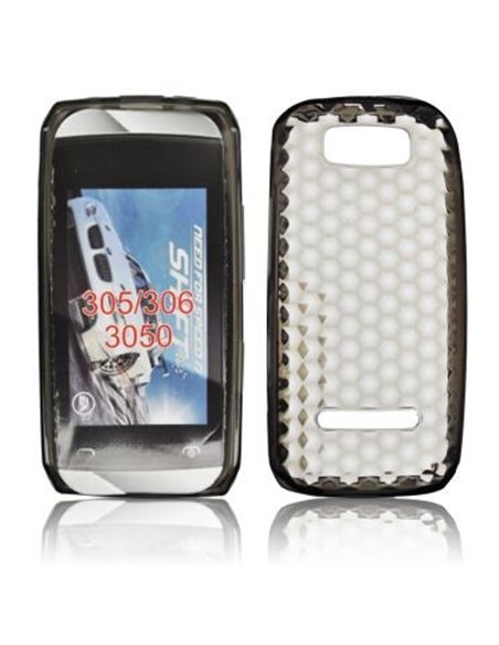 CUSTODIA GEL TPU SILICONE per NOKIA ASHA 305 COLORE NERO