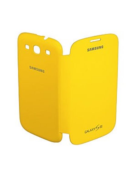 CUSTODIA FLIP ORIGINALE SAMSUNG EFC-1G6FYECSTD COLORE GIALLO per I9300 GALAXY S3, I9305 GALAXY S3 LTE 4G BLISTER