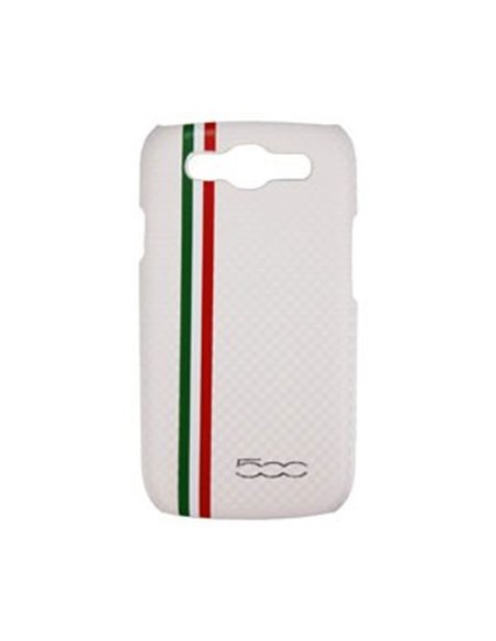 CUSTODIA BACK RIGIDA per SAMSUNG I9300 Galaxy S3, I9300i Galaxy S3 Neo LOGO FIAT 500 COLORE BIANCO