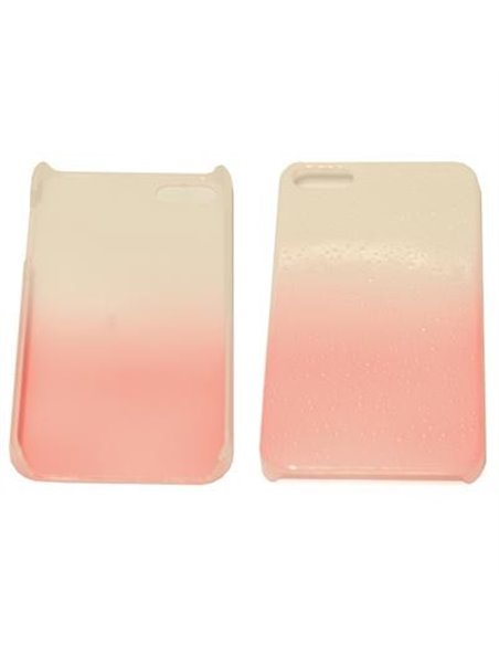 CUSTODIA per APPLE IPHONE SE, IPHONE 5S, IPHONE 5 - BACK RIGIDA CON GOCCE IN RILIEVO COLORE ROSA