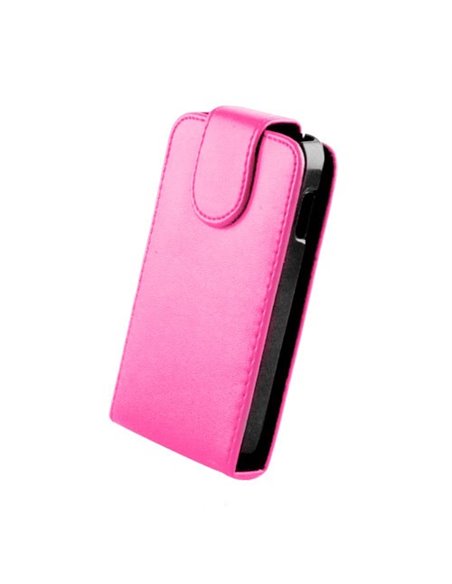 CUSTODIA VERTICALE FLIP PELLE per APPLE IPHONE 5, 5S COLORE ROSA