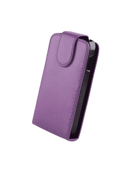 CUSTODIA VERTICALE FLIP PELLE per APPLE IPHONE 5, 5S COLORE VIOLA