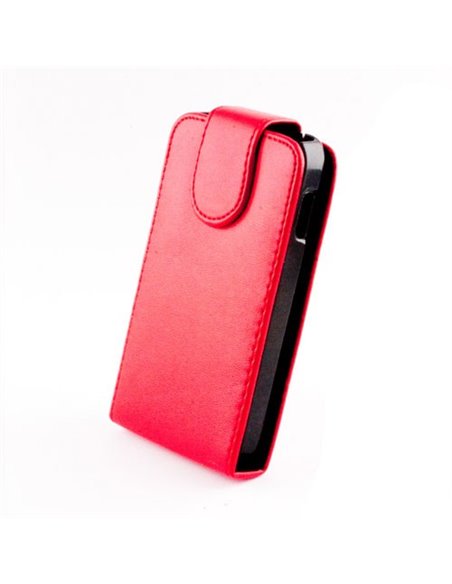 CUSTODIA VERTICALE FLIP PELLE per APPLE IPHONE 5, 5S COLORE ROSSO