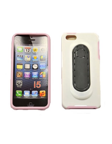 CUSTODIA GEL SILICONE SEMI-RIGIDA per APPLE IPHONE 5, 5S COLORE ROSA