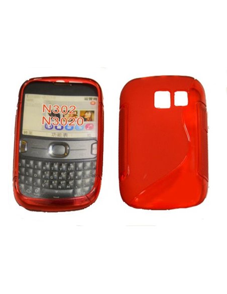 CUSTODIA GEL TPU SILICONE DOUBLE per NOKIA ASHA 302 COLORE ROSSO