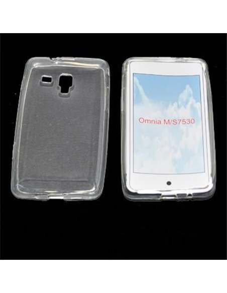 CUSTODIA GEL TPU SILICONE per SAMSUNG S7530 OMNIA M COLORE BIANCO