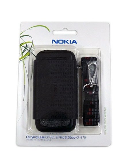 CUSTODIA ORIGINALE CP-361 per NOKIA 5800 XpressMusic, 5800 Navigation Edition COLORE NERO BLISTER SEGUE COMPATIBILITA'..