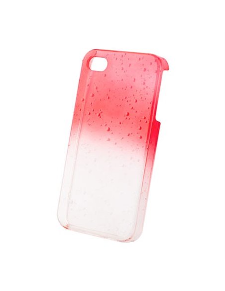 CUSTODIA per APPLE IPHONE SE, IPHONE 5S, IPHONE 5 - BACK RIGIDA CON GOCCE IN RILIEVO COLORE ROSSO