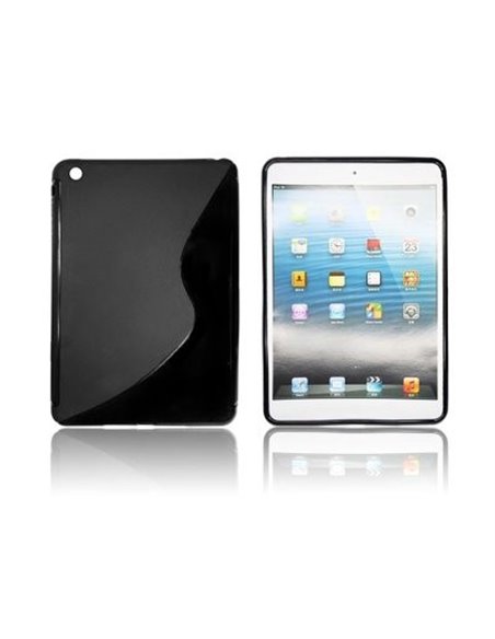 CUSTODIA GEL TPU SILICONE DOUBLE per APPLE IPAD MINI 3, IPAD MINI 2, IPAD MINI COLORE NERO