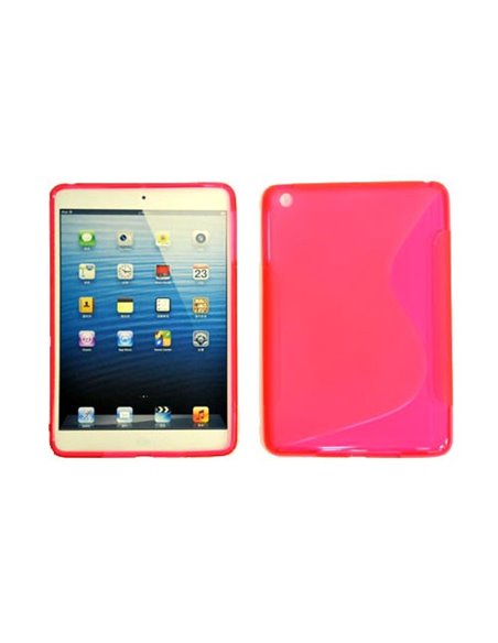 CUSTODIA GEL TPU SILICONE DOUBLE per APPLE IPAD MINI 3, IPAD MINI 2, IPAD MINI COLORE ROSA