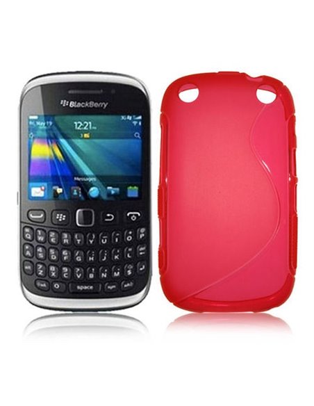 CUSTODIA GEL TPU SILICONE DOUBLE per BLACKBERRY 9320 Curve, 9220 COLORE ROSSO