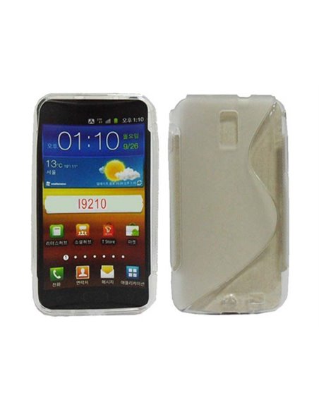 CUSTODIA GEL TPU SILICONE DOUBLE per SAMSUNG i9210 Galaxy S2 LTE, CELOX COLORE BIANCO