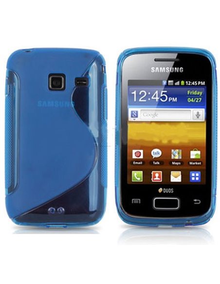 CUSTODIA GEL TPU SILICONE DOUBLE per SAMSUNG S6102 Galaxy Y Duos COLORE BLU