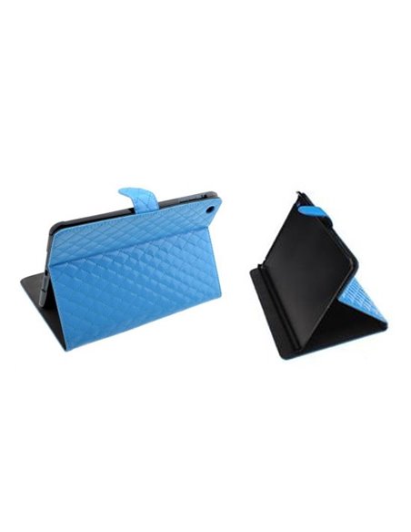 CUSTODIA BOOK TRAPUNTATA CON CHIUSURA MAGNETICA per APPLE IPAD MINI 3, IPAD MINI 2, IPAD MINI COLORE BLU