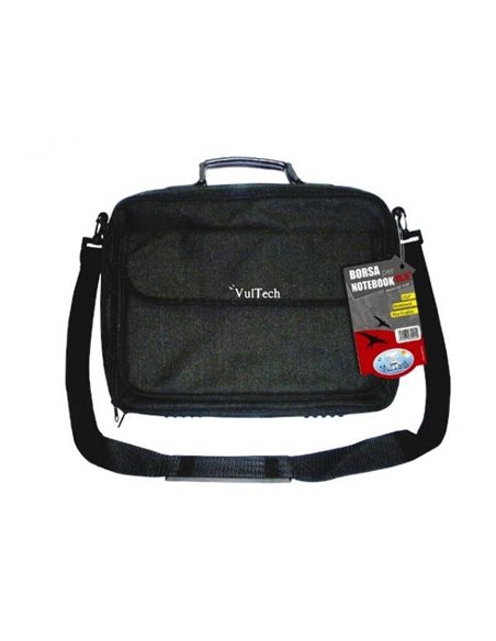 BORSA PER NOTEBOOK DA 15,6' POLLICI CON TRACOLLA E TASCHE PORTA DOCUMENTI COLORE NERO GB-15.60 VULTECH