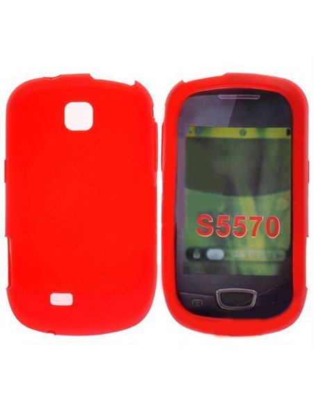 CUSTODIA GEL TPU SILICONE LUCIDA per SAMSUNG S5570 Galaxy Mini Next COLORE ROSSO