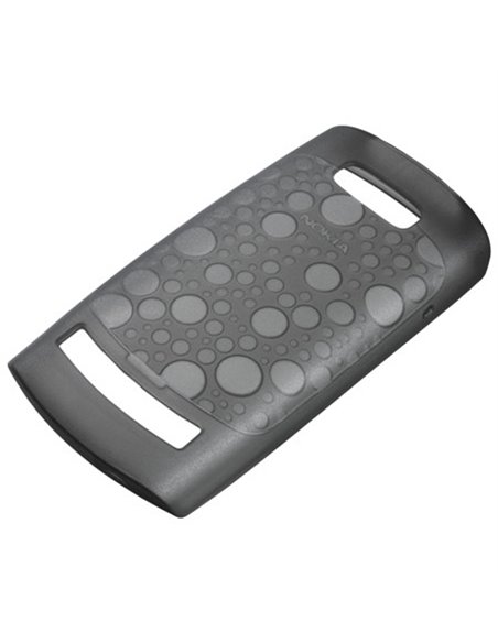 CUSTODIA SILICONE ORIGINALE CC-1024 per NOKIA ASHA 303 COLORE NERO BLISTER