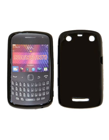 CUSTODIA GEL TPU SILICONE LUCIDA per BLACKBERRY CURVE 9370, CURVE 9360, CURVE 9350 COLORE NERO