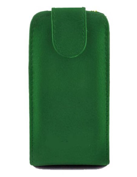 CUSTODIA VERTICALE FLIP PELLE per APPLE IPHONE 5, 5S COLORE VERDE