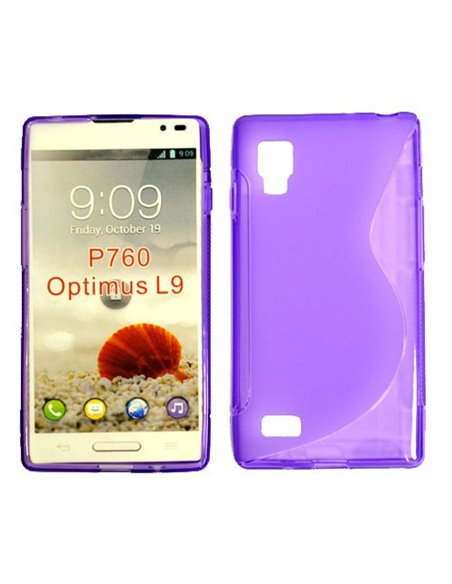 CUSTODIA GEL TPU SILICONE DOUBLE per LG L9 OPTIMUS P760 COLORE VIOLA