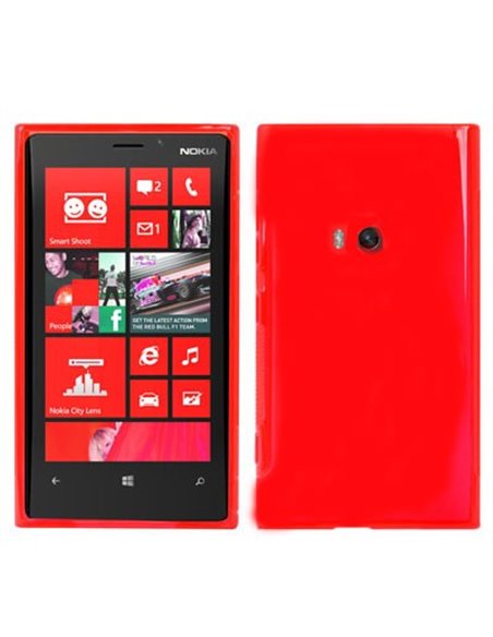 CUSTODIA GEL TPU SILICONE LUCIDA per NOKIA 920 LUMIA COLORE ROSSO