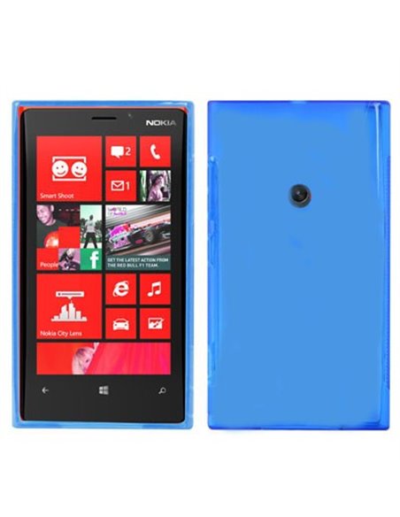 CUSTODIA GEL TPU SILICONE LUCIDA per NOKIA 920 LUMIA COLORE BLU