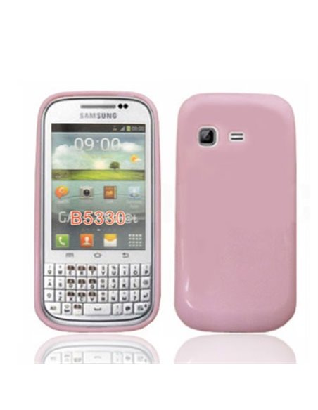 CUSTODIA GEL TPU SILICONE LUCIDA per SAMSUNG B5330 Galaxy Chat COLORE ROSA