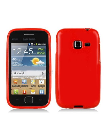 CUSTODIA GEL TPU SILICONE LUCIDA per SAMSUNG S6802 Galaxy Ace Duos COLORE ROSSO