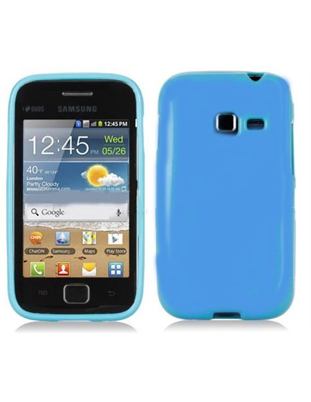 CUSTODIA GEL TPU SILICONE LUCIDA per SAMSUNG S6802 Galaxy Ace Duos COLORE BLU