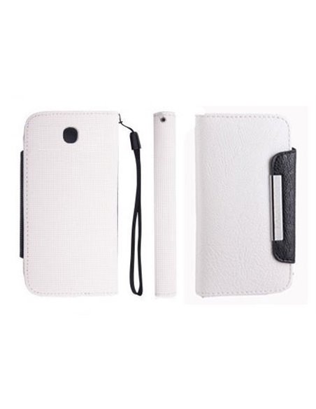 CUSTODIA ORIZZONTALE FLIP SONY XPERIA P LT22I WALLET COLORE BIANCO/NERO