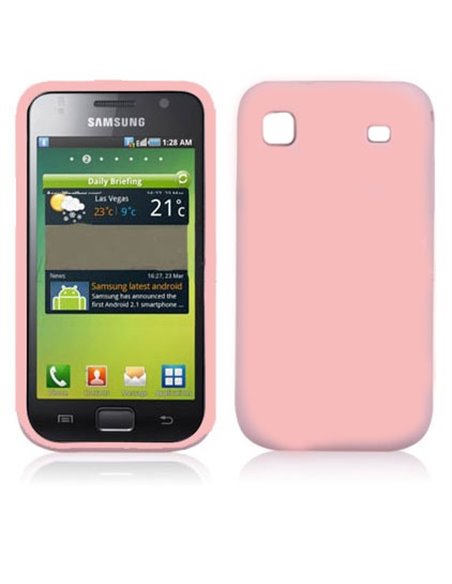 CUSTODIA GEL TPU SILICONE LUCIDA per SAMSUNG I9000 Galaxy S COLORE ROSA