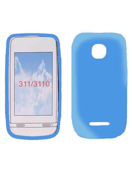 CUSTODIA GEL TPU SILICONE LUCIDA per NOKIA ASHA 311 COLORE BLU
